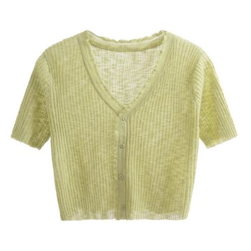 冰絲防曬罩衫女薄款小坎肩披肩夏配吊帶裙子外搭半袖針織短袖開衫