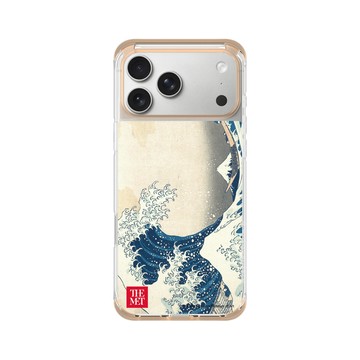 iPhone 17 Pro Max ClearX (MagSafe 兼容) 暖透橘 - The MET - 葛飾北齋《神奈川沖浪裏》