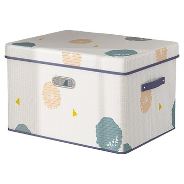小麥購物 圖案掀蓋式收納箱 L2923  特大(50 x 35 x 31cm)  1個  七里香