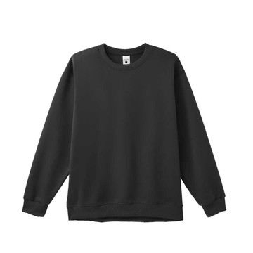 韓版圓領大學T-墨影黑M