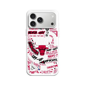 iPhone 17 Pro Max SolidX 白 - NBA - 塗鴉系列-芝加哥公牛 Chicago Bulls - Graffiti