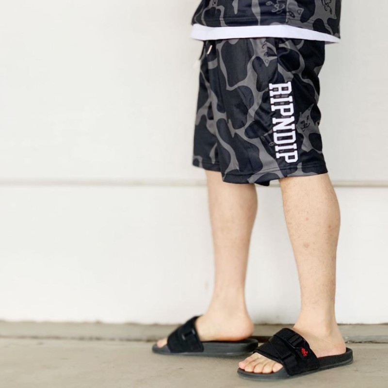 リップンディップ RIPNDIP ショートパンツ PEEKING NERMAL SHORTS バスパン ジャージ ショーツ ネコ 猫 迷彩 カモ柄 |  LINEブランドカタログ