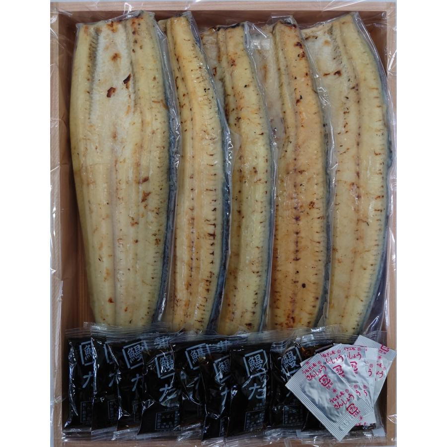 国産うなぎ白焼ギフト（約120g)5本箱入　愛知県三河産一色産