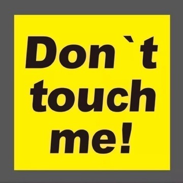 貼紙 警示貼紙 汽車貼紙 機車貼紙 防水 現貨 Dont touch me ! 別碰我 撕不破 SST020