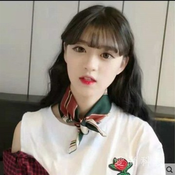 50cm小絲巾方巾女 韓國百搭圍巾髮帶 薄款夏季小領巾時尚文藝複古