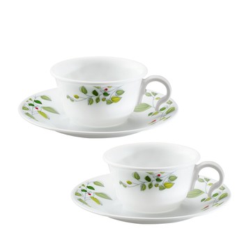 【美國康寧 CORELLE】 綠野微風4件式咖啡杯組 (D04)
