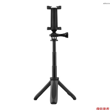 迷你三腳架 帶手機夾 可摺疊便攜支架 高度可調 適用於拍頻道 直播 自拍等