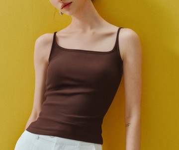 【重磅醋酸】法式簡約/百搭透氣/天絲胸墊背心