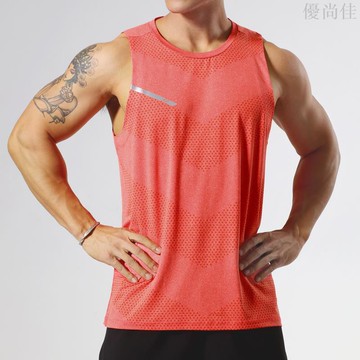 男士跑步背心籃球運動速干T恤坎肩馬拉松田徑套裝健身訓練服上衣