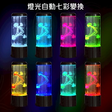 水母燈 LED水母燈 桌上水族箱 小夜燈 舒眠氣氛燈 交換禮物 客製化禮品專家 6545