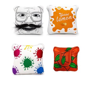 高爾夫推桿套球頭保護帽套半圓球形大頭牛角形狀大桿套一字長條好