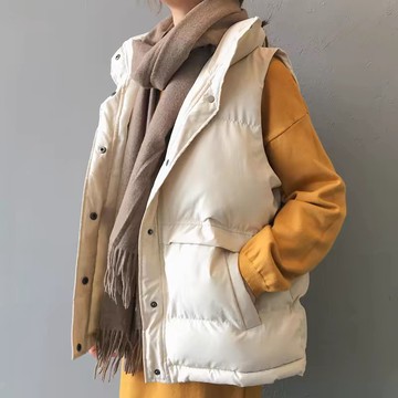 新款羽絨棉服馬甲女秋冬馬夾短款立領百搭時尚外穿坎肩外套 大尺碼外套 大尺碼上衣 冬天外套 大尺碼女裝  氣質穿搭