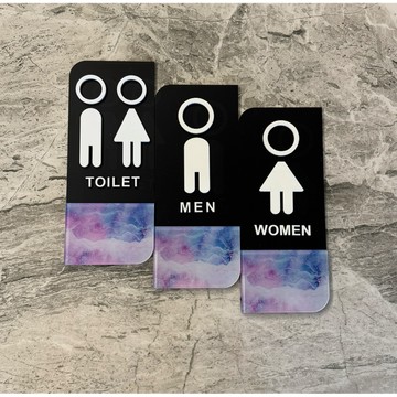 升級版水彩星空款廁所標示牌 指示牌 歡迎牌 店鋪裝飾 商業空間 開店必備 開店用品