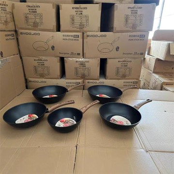 EMOOJOO!跨境出口東南亞炒鍋不粘鍋家用小鍋火紅點感溫變色平底鍋