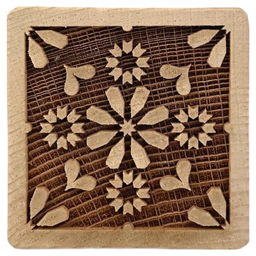 SOLO 歐洲家居 春花綻放餅乾壓紋印章 5.5cm  木紋色  1個