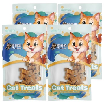 Pet Village 魔法村 貓咪深海鮭魚皮鮭魚丁  4個  鮭魚  30g