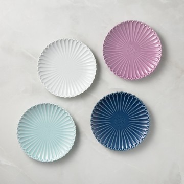 石丸波佐見燒｜八重菊淺盤 (2件組) - 16.8 cm