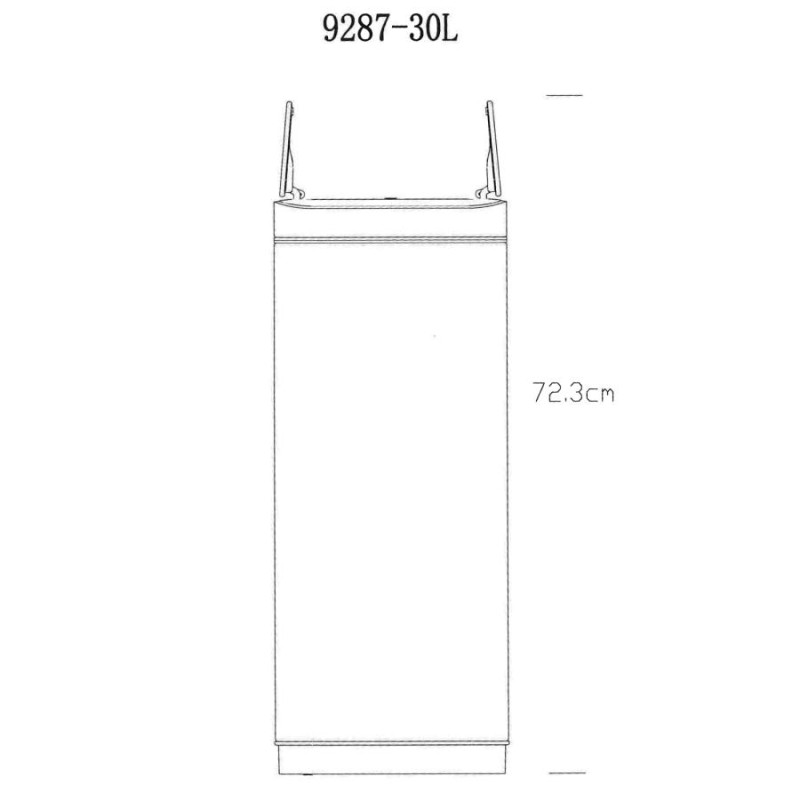 EKO センサー式開閉 蓋つき ゴミ箱 30L ステンレス シルバー 25x37