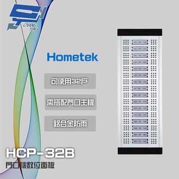 昌運監視器 Hometek HCP-32B 門口機面板 具32戶容量 鋁合金防雨 可搭配單按鍵門口主機