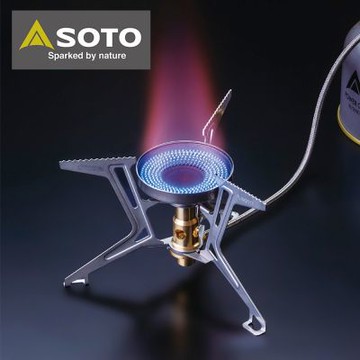 日本SOTO 穩壓防風分離式登山爐/蜘蛛爐 SOD-331 大火力高山瓦斯爐 輕量防風抗低溫攻頂爐 可收折野營爐頭