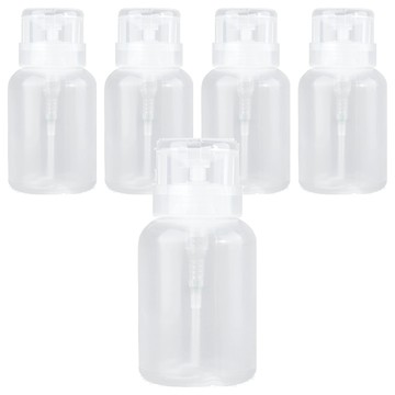按壓分裝瓶 200ml  透明色  5個