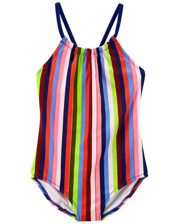 Kid Striped 1-Piece Swimsuit