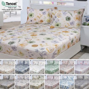 【FITNESS】100%純天絲頂級60S雙人三件式床包組-多款任選