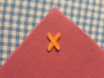 繡布貼 - 英文字母系列 - 大寫X