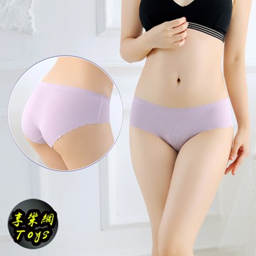 享樂網｜性感無痕三角褲 波浪邊設計 直條壓紋 舒適透氣內褲「性感無痕內褲」「波浪邊三角褲」「舒適」「百搭」「親膚」