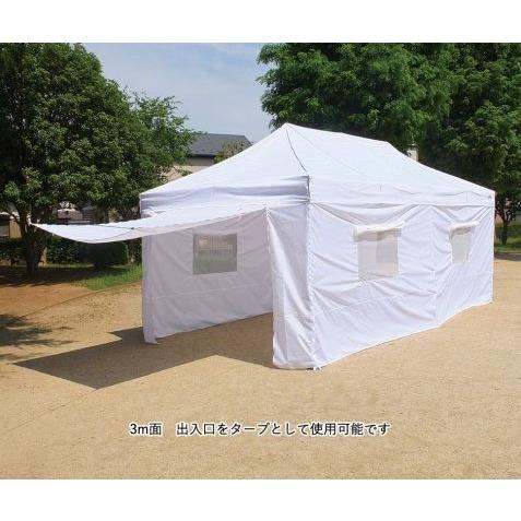 防災ワンタッチテント スチール製フレーム 3m×6m CARAVAN DX