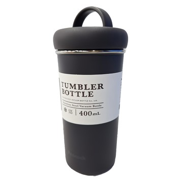 Peacock 日本孔雀 316不鏽鋼 手提式City城市 咖啡杯 保冷保溫杯 400mL  黑色  1個