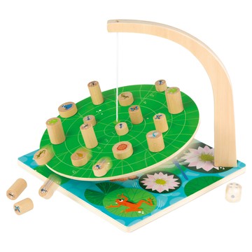 Janod趣味桌遊 搖擺荷葉 Set 所有年齡層適用 鍛鍊手眼協調 增進互動  1組