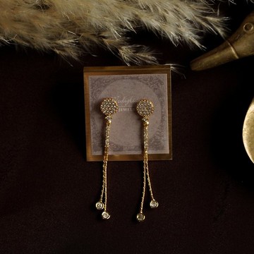 18KGP Silver lining耳環