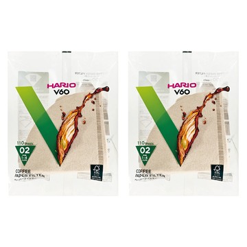 HARIO 好璃奧 V60 原色濾紙 02  110張  2包
