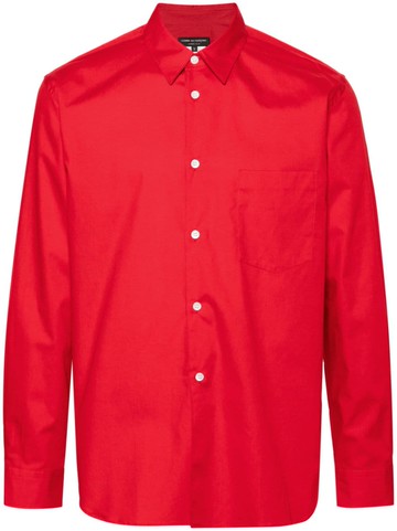 Comme des Garçons Homme Plus - poplin cotton shirt - men - Cotton - XL - Red