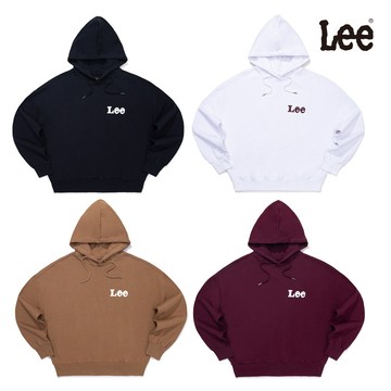 Lee LOGO內刷絨帽T 男女適穿 白色 酒紅 棕色 黑色 LB511028
