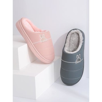 棉拖鞋女士冬季防水居家室內簡約情侶保暖月子毛絨厚底家用拖鞋男