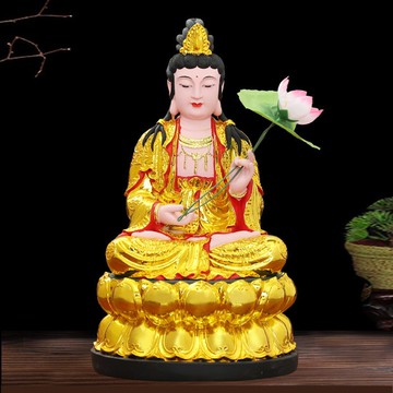 限時下殺 免運 可開立發票 台灣公司 大勢至菩薩佛像家用供奉擺件本命佛摩訶薩保平安樹脂大精進菩薩像