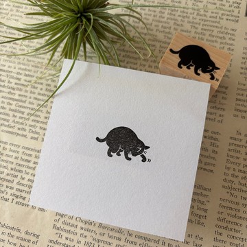 空氣撥砂黑貓印章