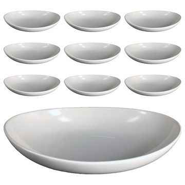 大同磁器 橢圓深腰碗 P5504  10吋  橢圓深腰  10個