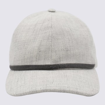 Brunello Cucinelli Grey Linen Hat