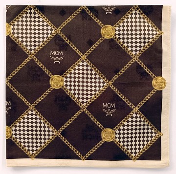 MCM 古董手帕領巾 金鍊款 男士禮物 18.5 x 18.5 英吋