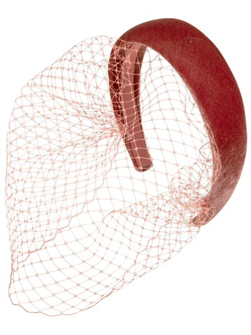 Jennifer Behr - Kate voilette velvet headband - women - Silk Velvet/Rayon - One Size - Pink