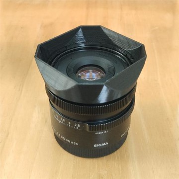 自制適用于 適馬SIGMA 45mm 1:2.8 DG DN 019鏡頭 方形遮光罩