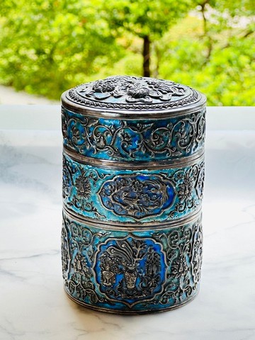 琺瑯敲花三層儲物罐 – Antique/ 年代老物 - 純收藏