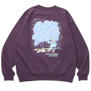 BEN DAVIS 24780057-77 WALL ART CREW SWEATER 大學T (紫色)