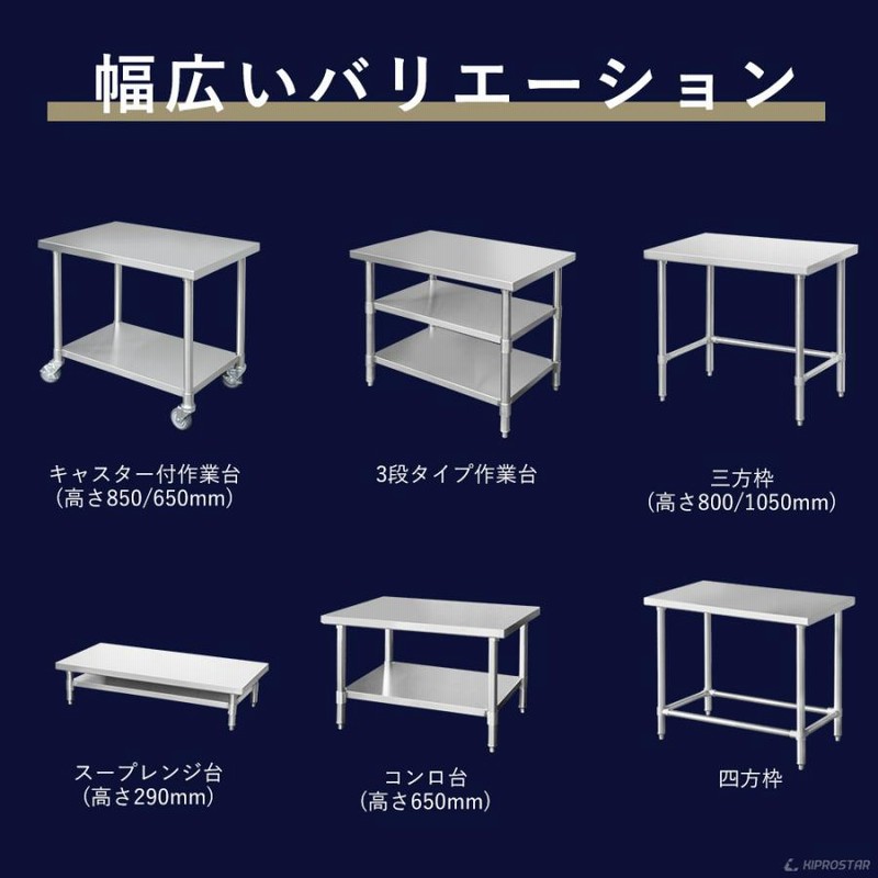 マルゼン　作業台　三面アール加工　バックガードなし　BW-156T　R加工 - 13