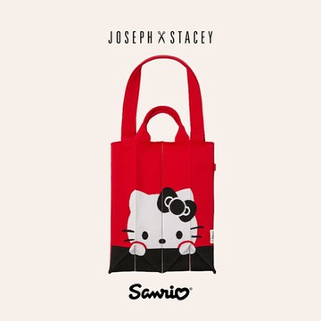 JOSEPH AND STACEY三麗鷗聯名XM針織百褶包-凱蒂貓玫瑰紅