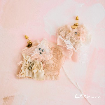 貓的秘語 - 拼接風格耳環