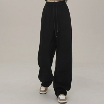 【巴黎精品】現貨+預購 高腰運動褲休閒長褲緊身褲內搭褲-春秋直筒寬鬆香蕉褲女褲子4色a1gm21